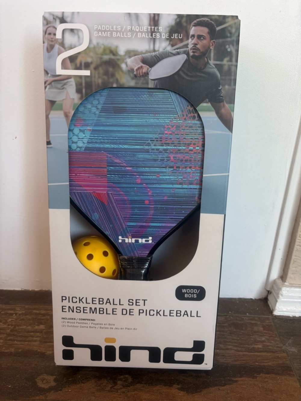 Hind Blue & Purple Graphic Pickleball Paddle Set